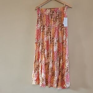 NWT - Bohemian Patchwork Maxi Skirt